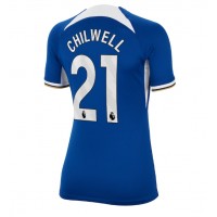 Dres Chelsea Ben Chilwell #21 Domáci pre Ženy 2023-24 Krátky Rukáv